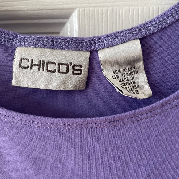 Chico’s Women’s Purple Sleeveless Tank Top Size 2 US 12/14 - Picture 3 of 3